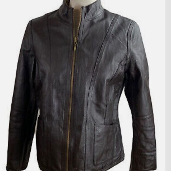 Chico's Reversible Leather Jacket  - Picture 8 of 10